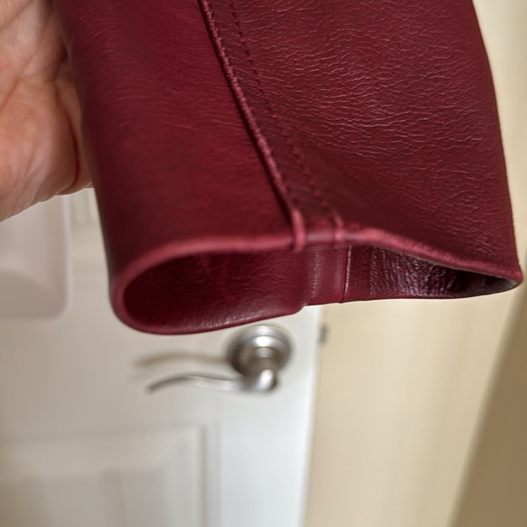 Burgundy Leather Jacket,San Marino Size Small. - Picture 7 of 7